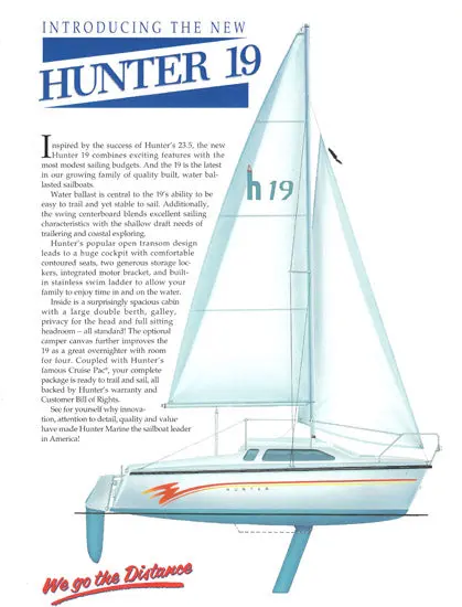 Hunter 19 Entry-Level Daysailer Brochure 1