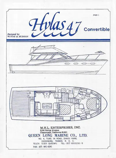 Hylas 47 Convertible Long-Range Cruising Yacht Specs 1