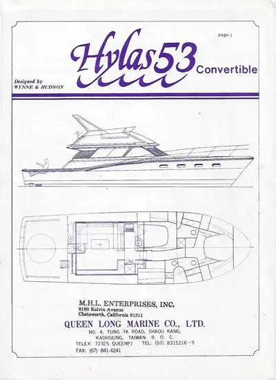 Hylas 53 Convertible Ocean-Going Yacht Specs 1