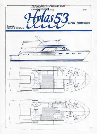 Hylas 53 Yacht Fisherman Dual-Purpose Spec Sheet 1
