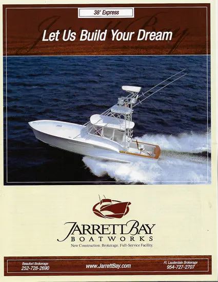 Jarrett Bay 38 Express Fishing Vessel Specs 1