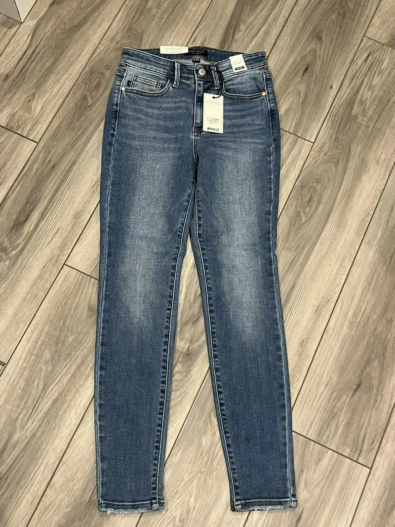 Judy Blue Medium-Wash Non-Distressed Slim-Fit Jeans 1