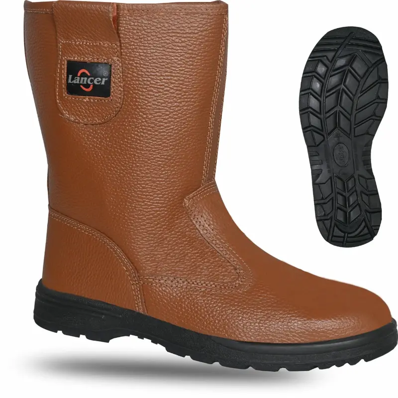 Lancer Tp-213 Welding Rigger Boots – Tan S1P Src Durable Leather Work Boots 1