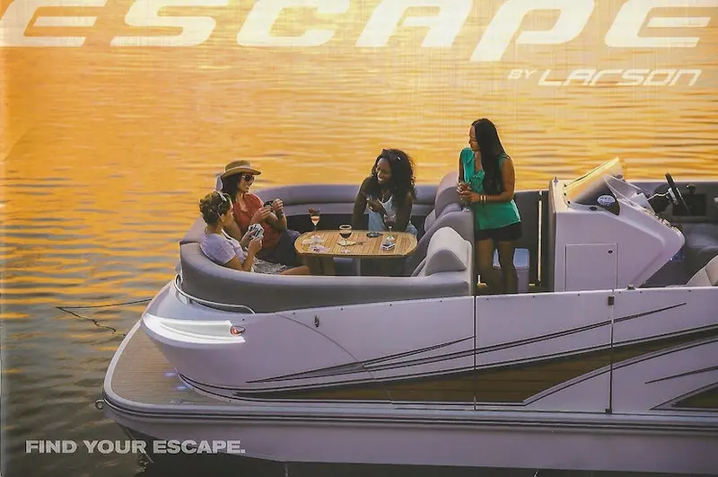Larson 2017 Escape Pontoon Brochure – Spacious Deck Layouts & Modern Amenities 1