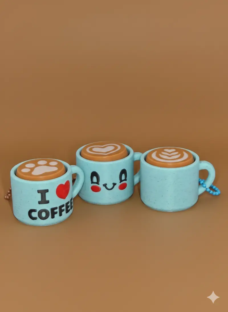 Latte Art Coffee Mug Clicker – Adorable Fidget Cup For Coffee Lovers 1