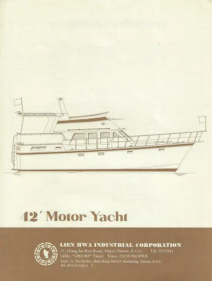 Lien Hwa 42 Motor Yacht Brochure 1