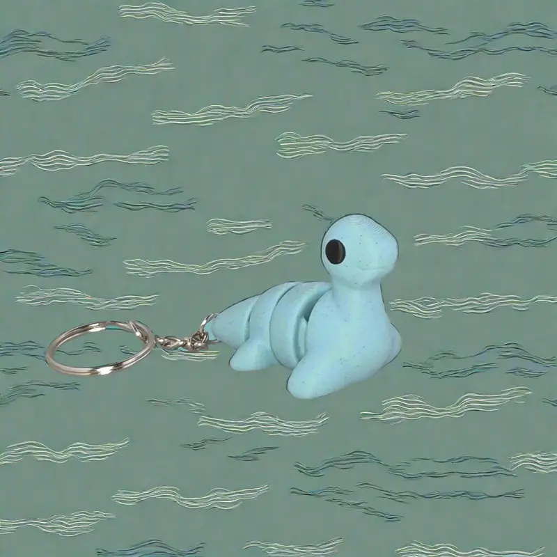 Loch Ness Monster Keychain – Articulating Sea Creature Fidget 1