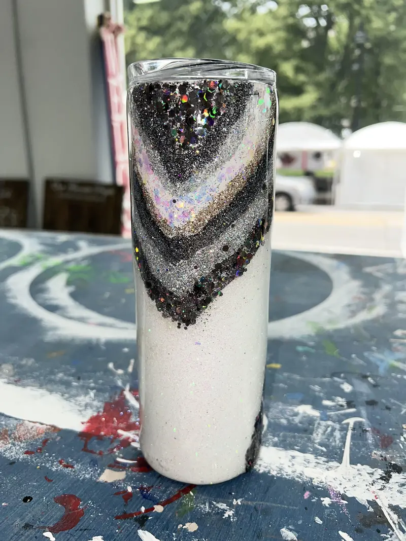 Matte Dark Grey Geode Tumbler 1
