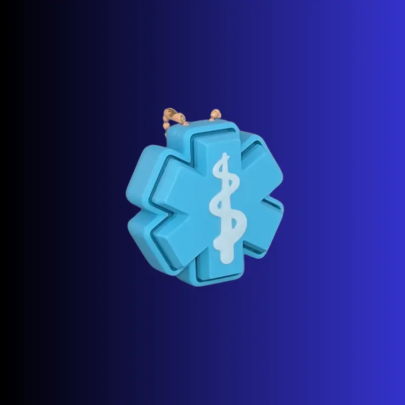 Medical Symbol Clicker Keychain – Star Of Life Fidget Tool 1