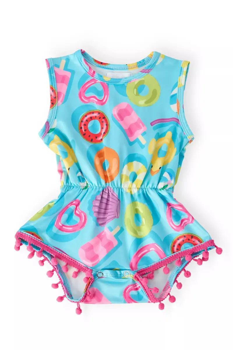 Mila & Rose Pom-Pom Floaties Romper 1