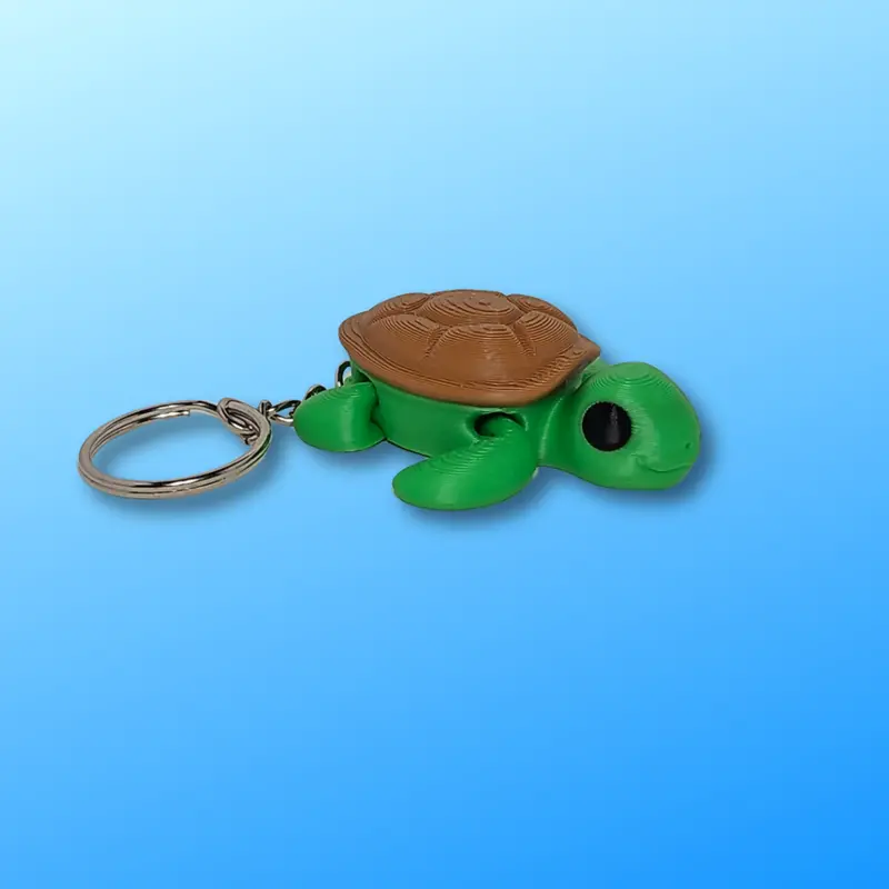 Movable Turtle Fidget Keychain – 3D-Printed Shell Toy 1