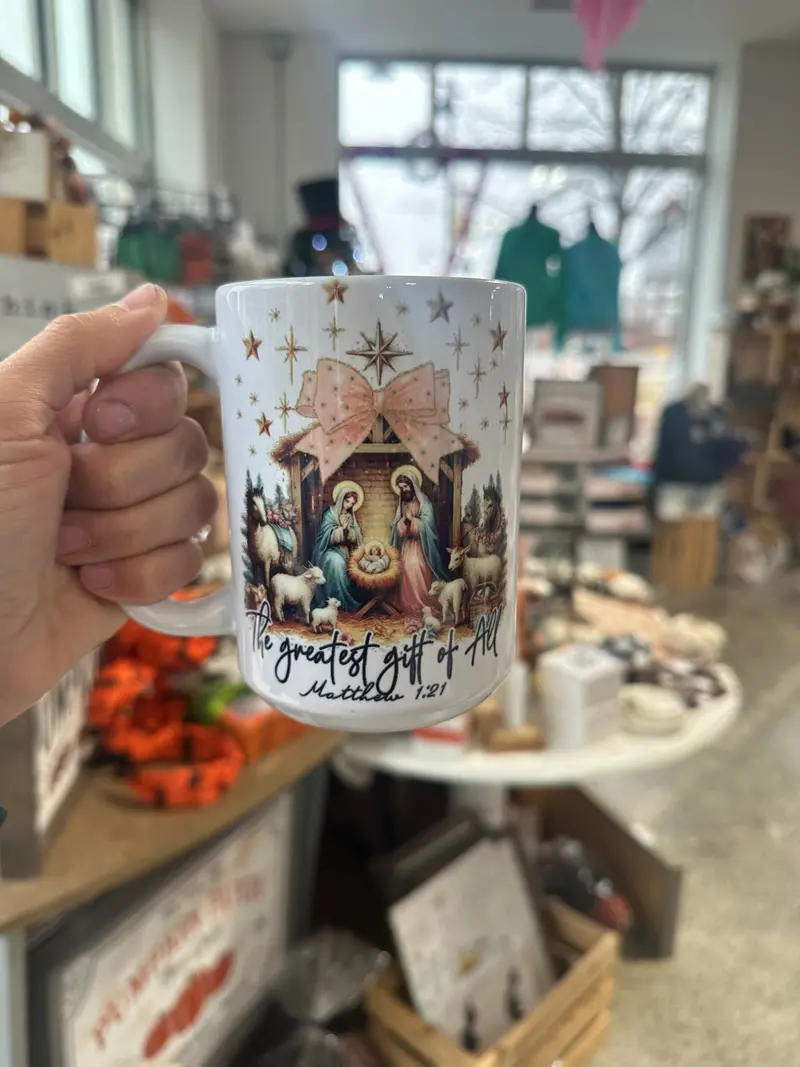 Nativity Scene Ceramic Coffee Mug – Classic Christmas Design 1