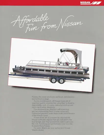 Nissan Wanp24070Pt Pontoon Boat Model Guide 1