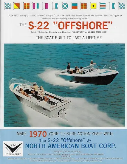 North American S-22 Offshore Fishing Boat Brochure 1