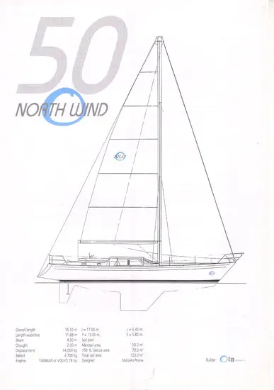 North Wind Ola 50 Technical Specification Sheet 1