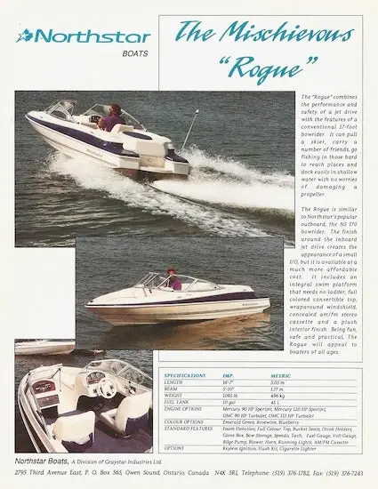 Northstar Boats General Catalog Brochure 1