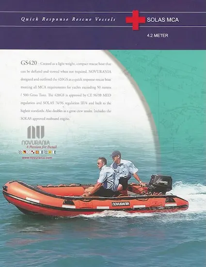 Novruania Solas Mca 4.2M Safety-Compliant Specification Sheet 1