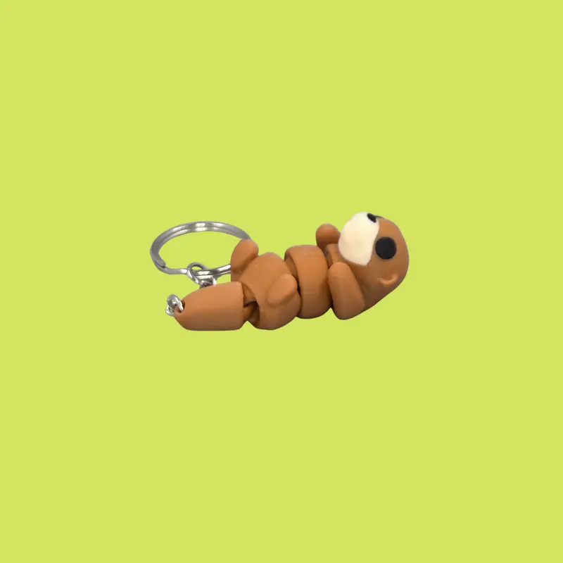 Otter Keychain – Articulated 3D Printed Ocean Animal 1
