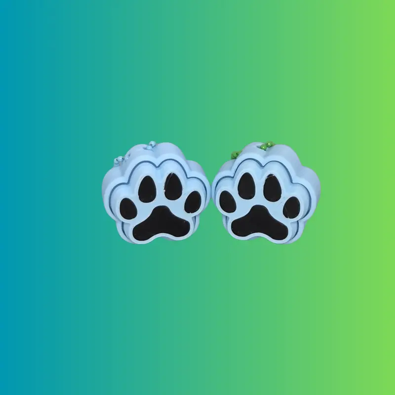 Paw Print Clicker Keychain – 3D Printed Fidget Tool 1