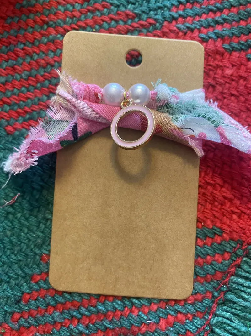 Pink Letter O Pendant With Pearl Embellishments 1