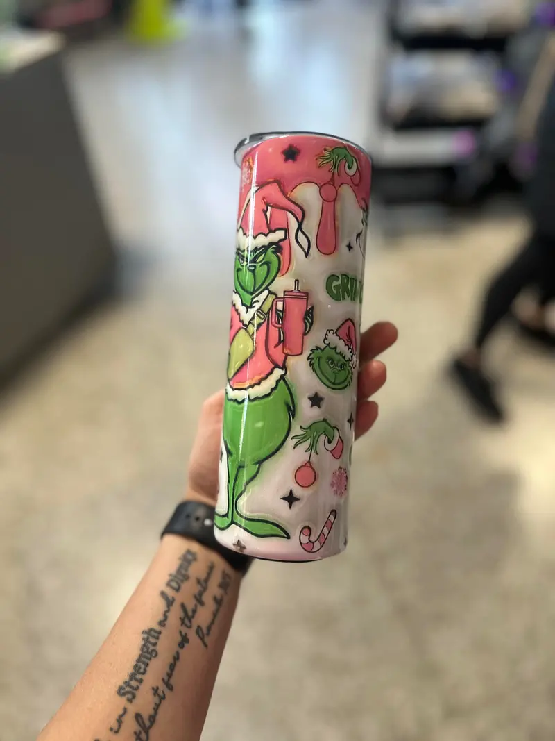 Pink-Tinted Green Man Double-Wall Tumbler 1
