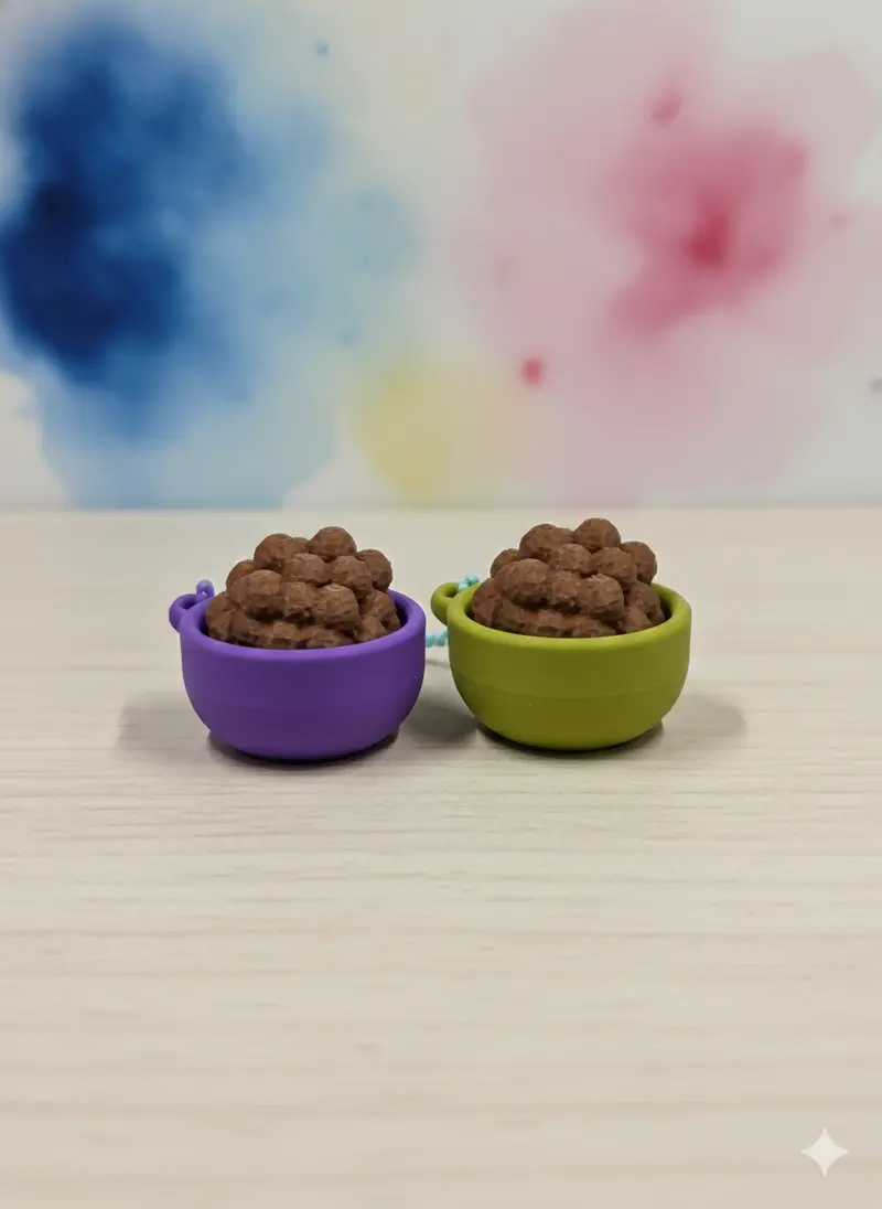 Puffs Cereal Bowl Fidget Keychain – Crunchy-Texture Sensory Toy 1