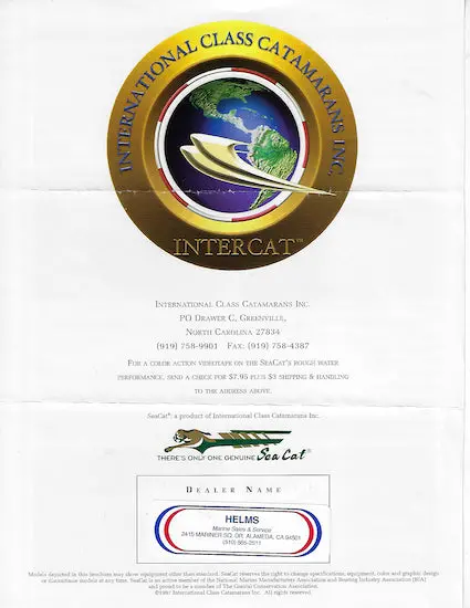 Seacat Dual-Hull Powerboat Brochure 1