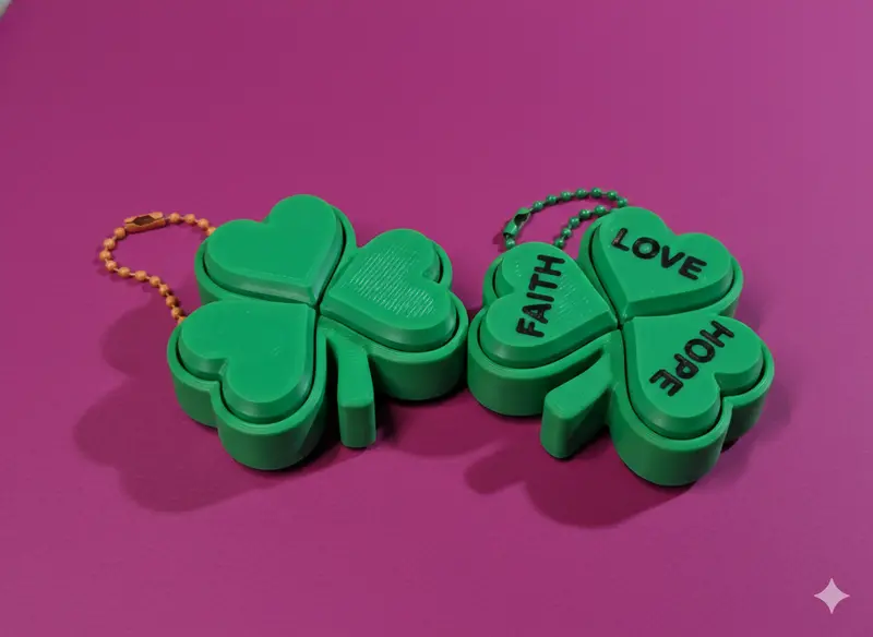 Shamrock Triple-Action Fidget Clicker – St. Patrick’S Day Sensory Tool 1