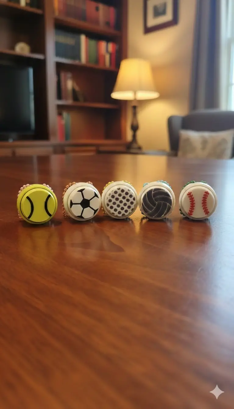 Sports Ball Fidget Keychain – Squeeze-And-Press Stress Relief Tool 1