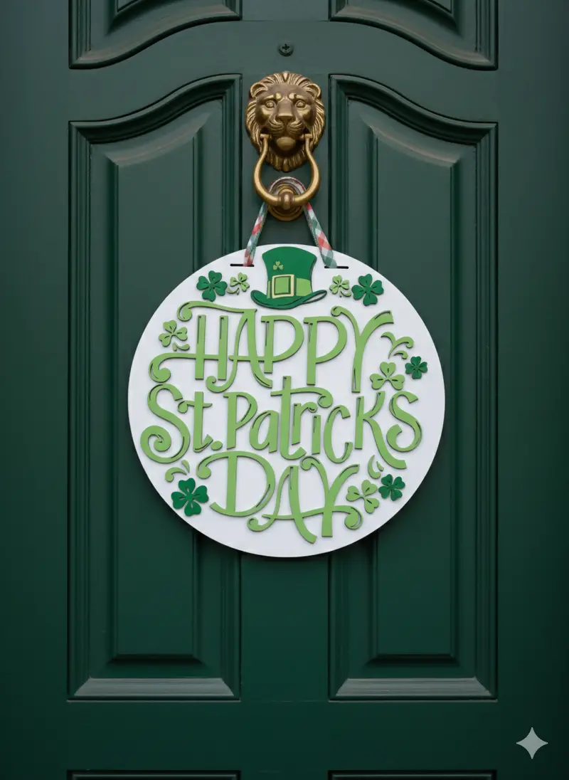 St. Patrick’S Day Door Hanger – 3D Layered Holiday Decor 1