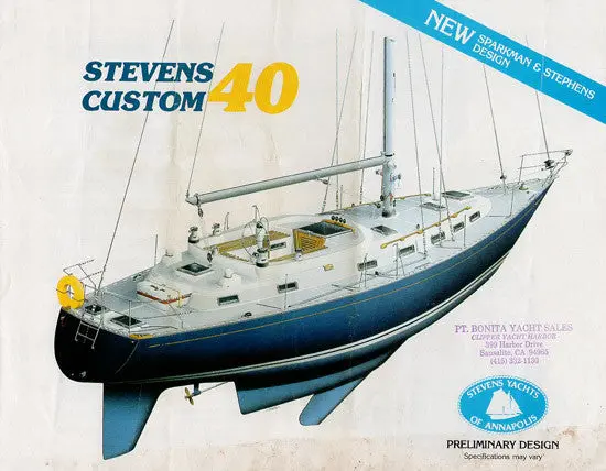 Stevens Custom 40 Boat Brochure – Vintage Marine Catalog 1