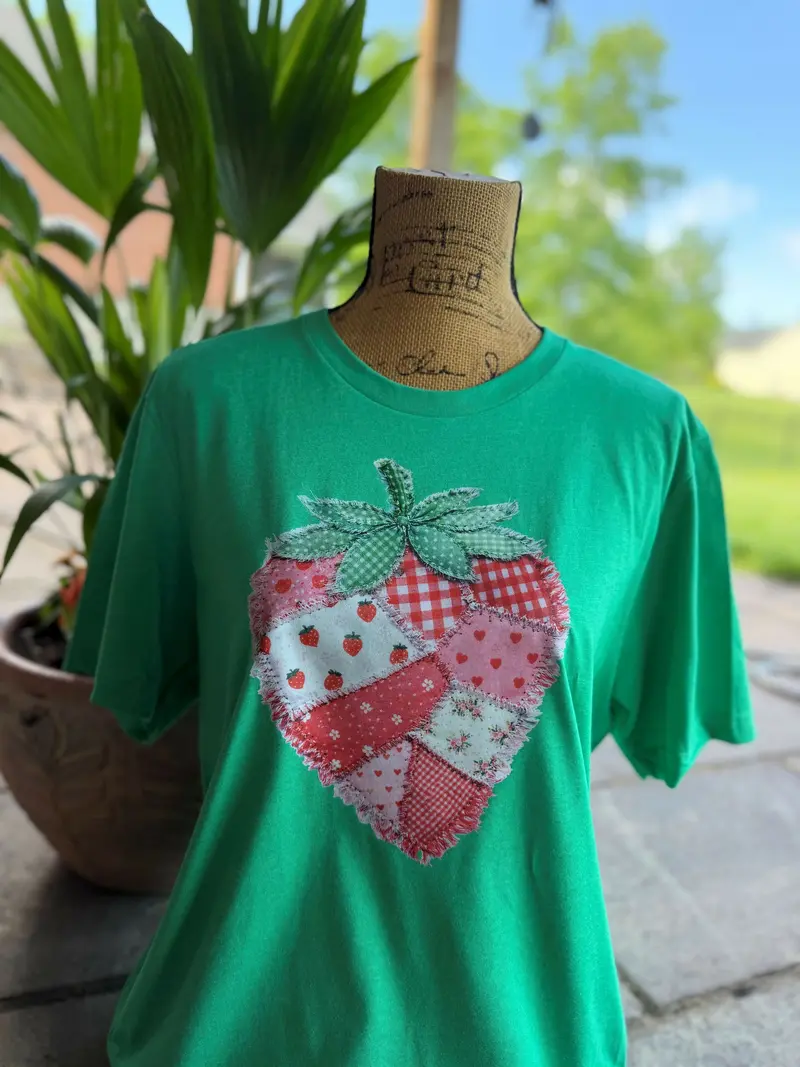 Strawberry Patchwork Decorative Accent 1