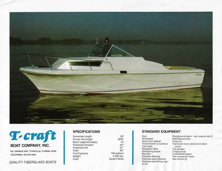 T Craft 30 Sports Cabin Brochure 1