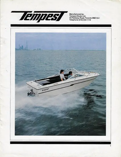 Tempest 1980S Runabout Brochure 1