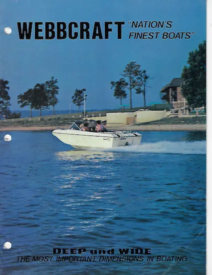 Webbcraft Vintage Brochure – 1970S Custom Fiberglass Boat Catalog 1