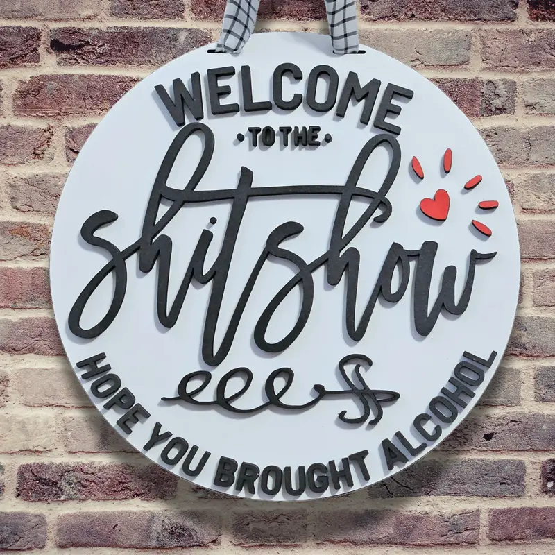 Welcome To The Chaos 12-Inch Decorative Door Hanger 1