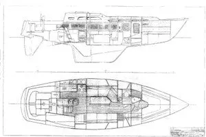Westsail 11.8 And Fair Weather Mariner 39 Deck Profile & Interior Layout 1