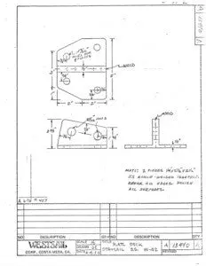 Westsail 42 Staysail Deck Plate Layout Plan 1