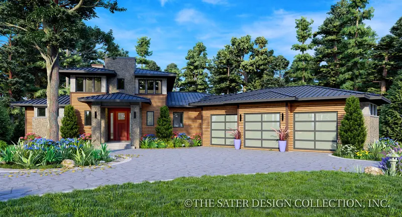 Woodlands Modern Home Floor Plan 1