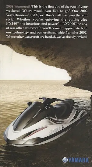 Yamaha 2002 Watercraft And Sport Boat Mini Catalog 1