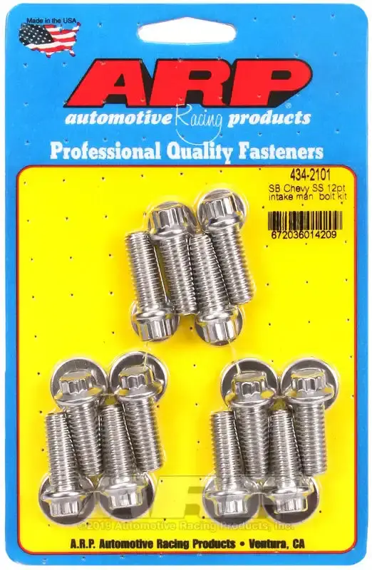 Arp Intake Manifold Bolt Set – High-Strength Fasteners For Chevy Small-Block Engines (265–400 Cid), Part #434-2101 1