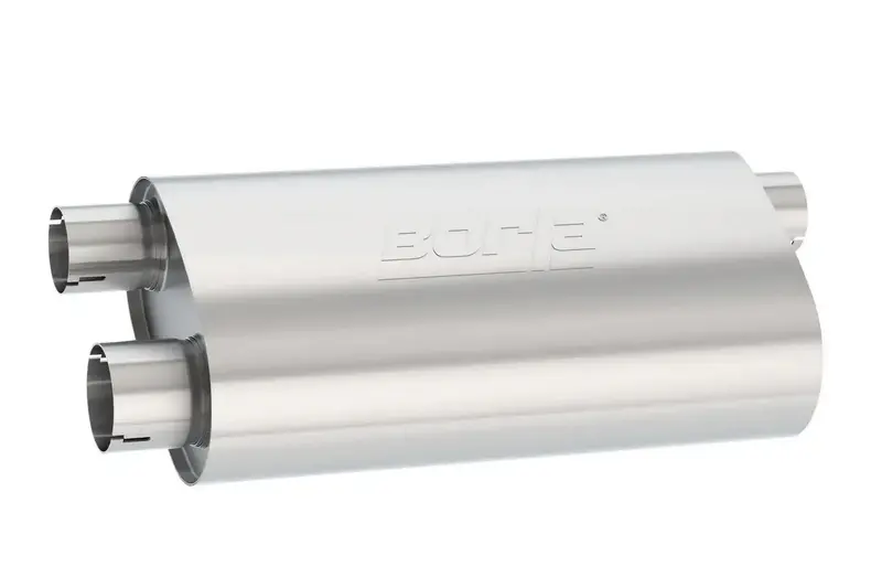 Borla 400499 Specialty Muffler – Notched-Neck Design For Custom Exhaust Routing 1