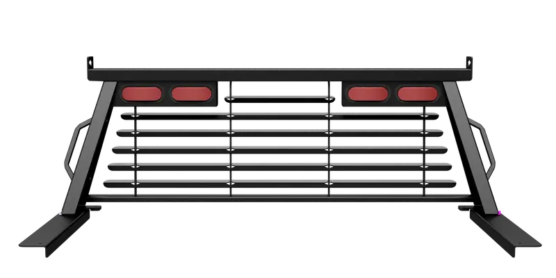 B&W Custom Headache Rack For Ford Trucks With Integrated Led Brake, Turn, And Tail Lights 1